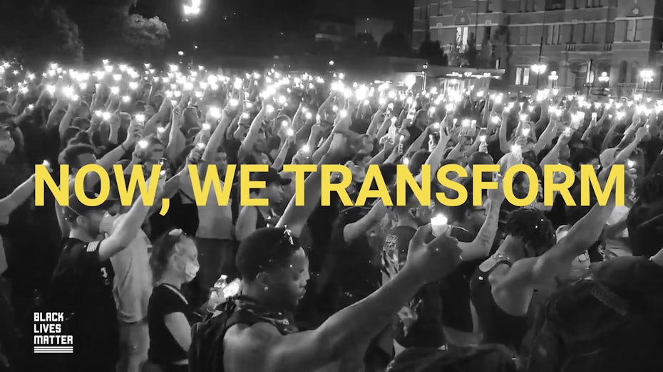 A photo of the Black lives matter landing page