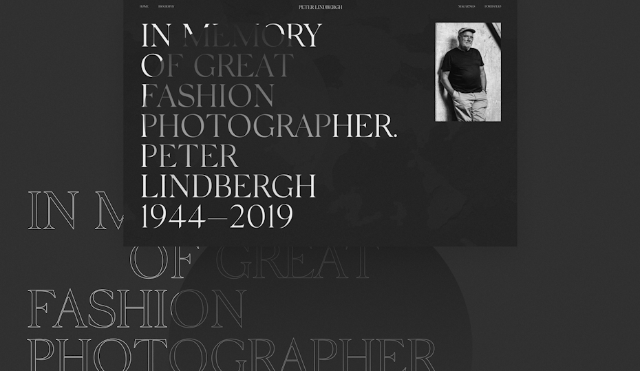 Maximal text Peter Lindbergh