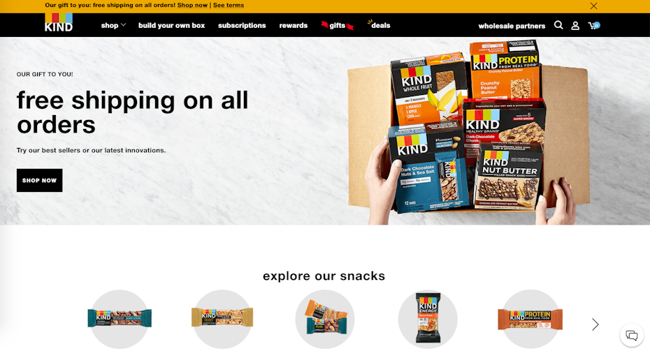 Kind Snacks website