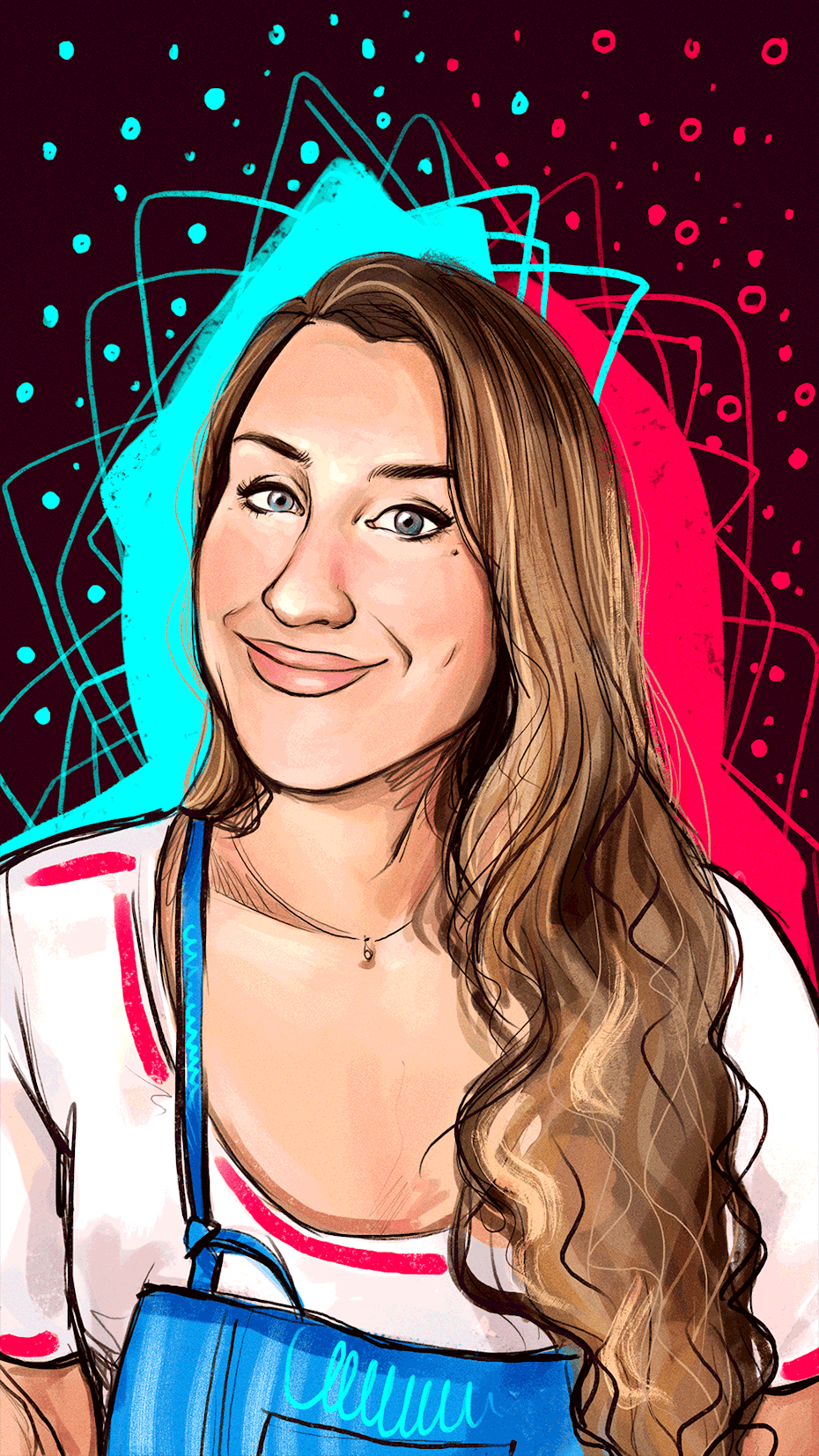 Illustration of TikTok entrepreneur Elise Darma