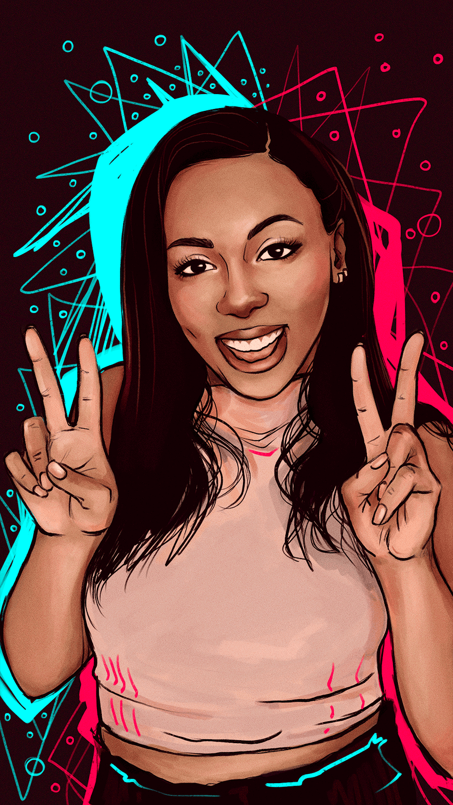 Illustration of TikTok entrepreneur Sierra Nicole