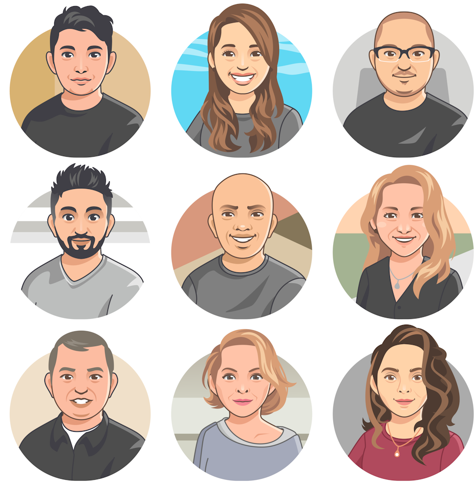 Illustration of various user avatars