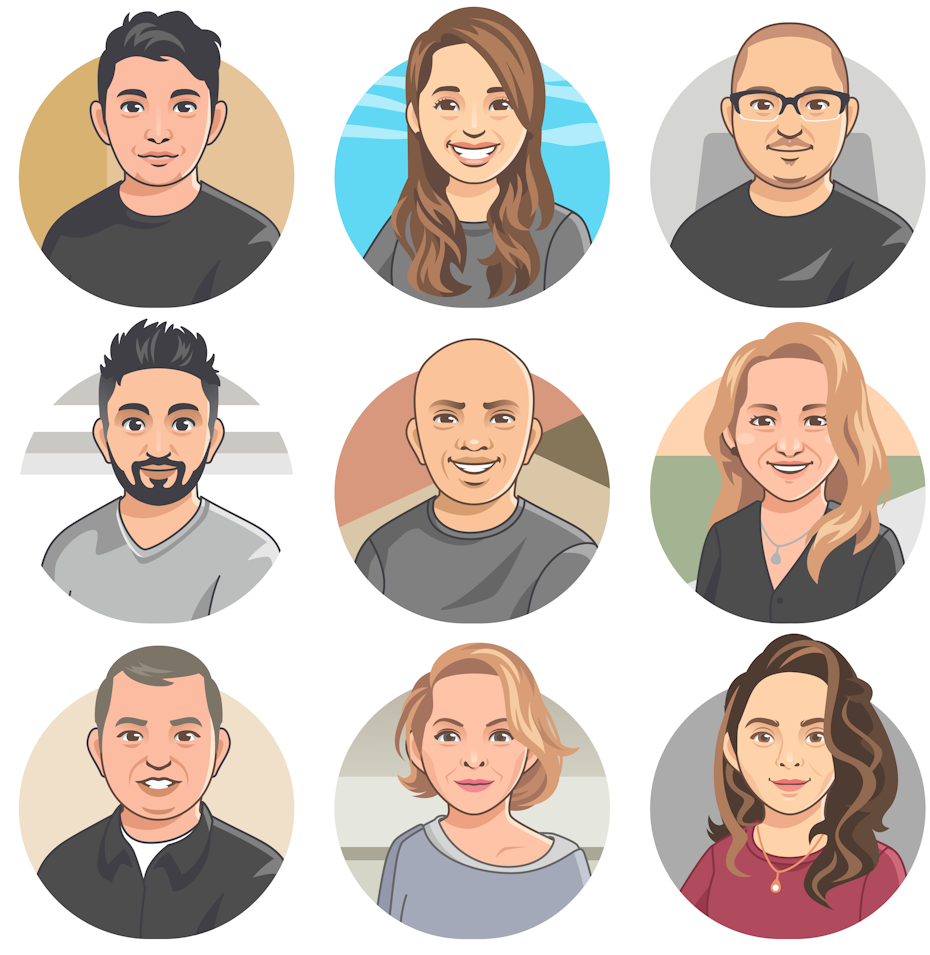  Illustration of different user avatars