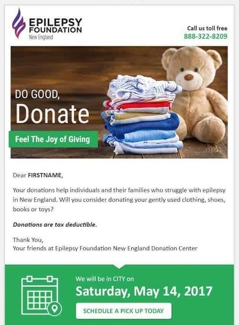 Donation email