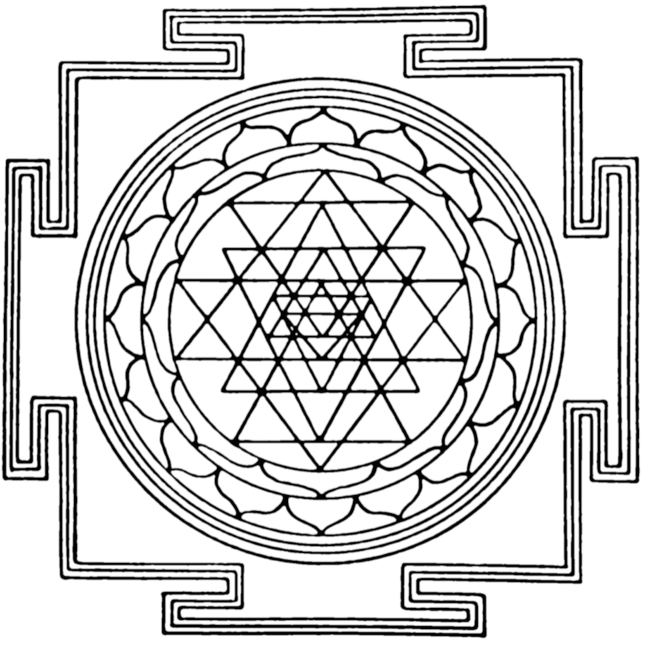 An example of a yantra or mandala sacred geometry