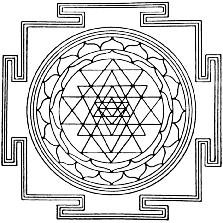 An example of a yantra or mandala sacred geometry
