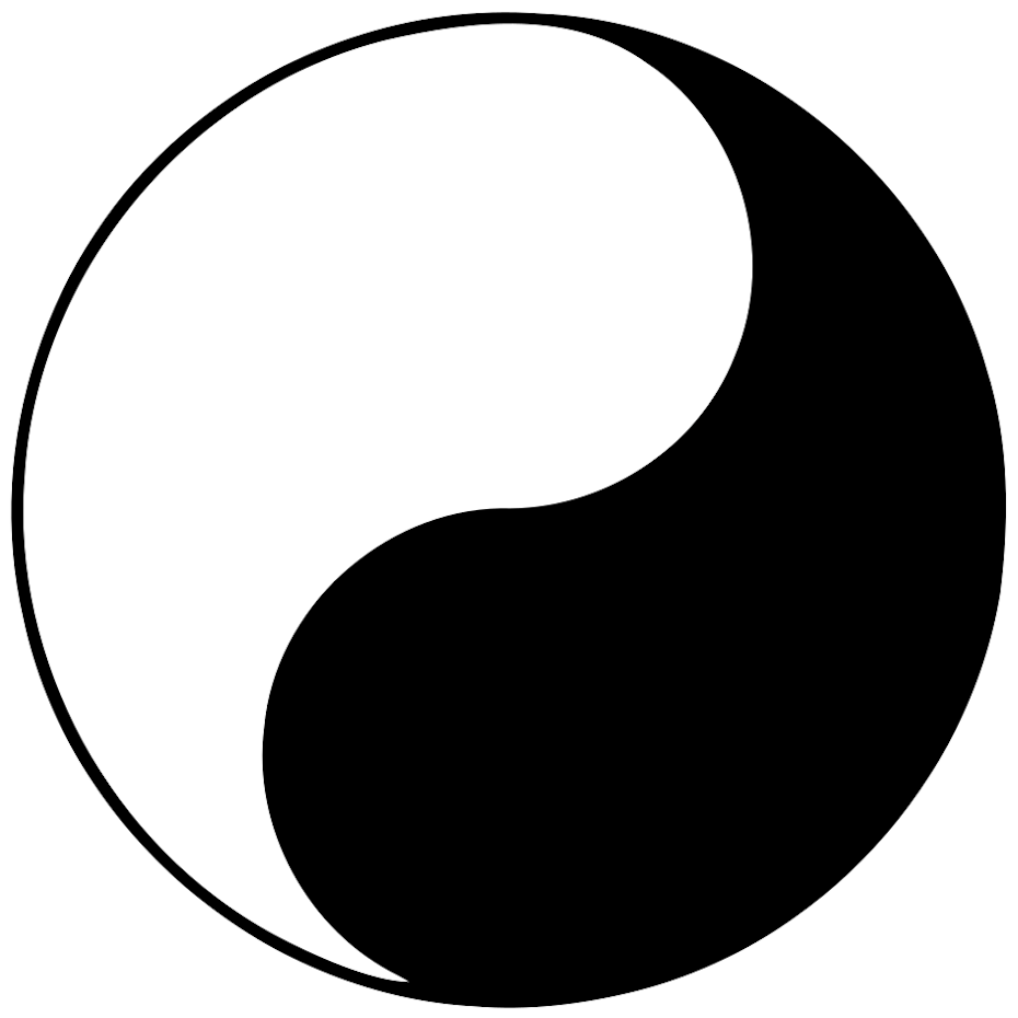 An example of the yin yang sacred geometry