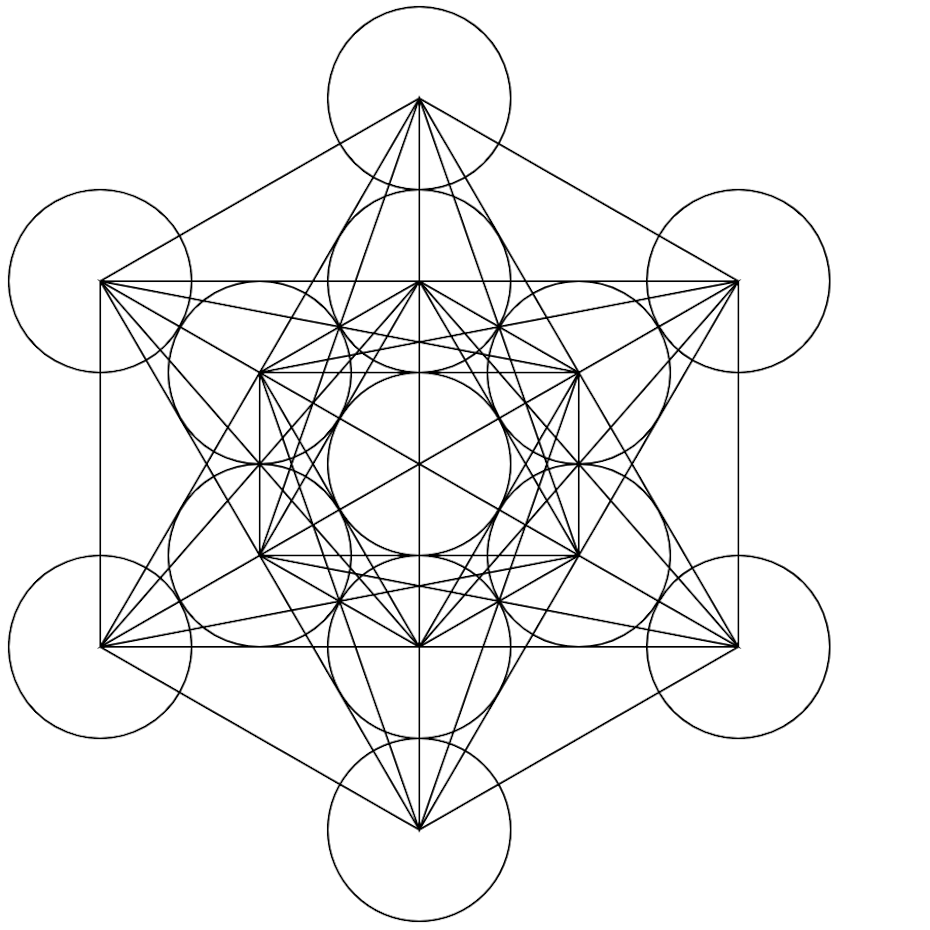 An example of Metatron's cub sacred geometry