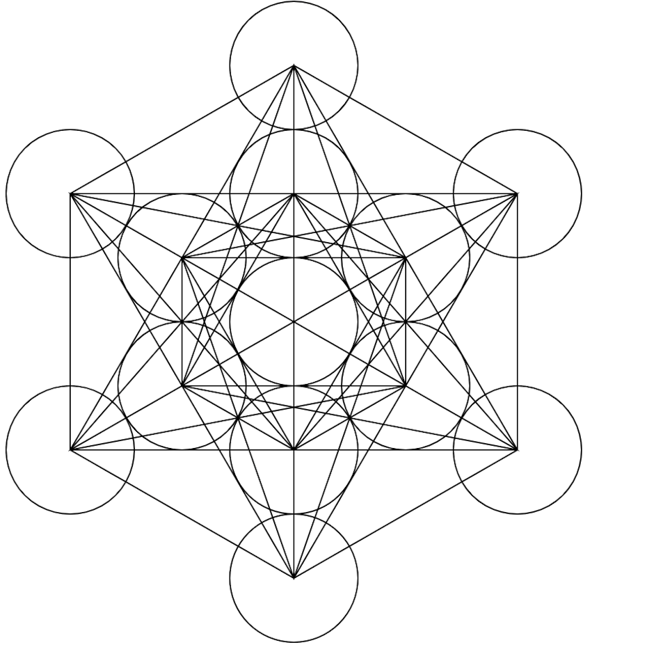 An example of Metatrons cube sacred geometry