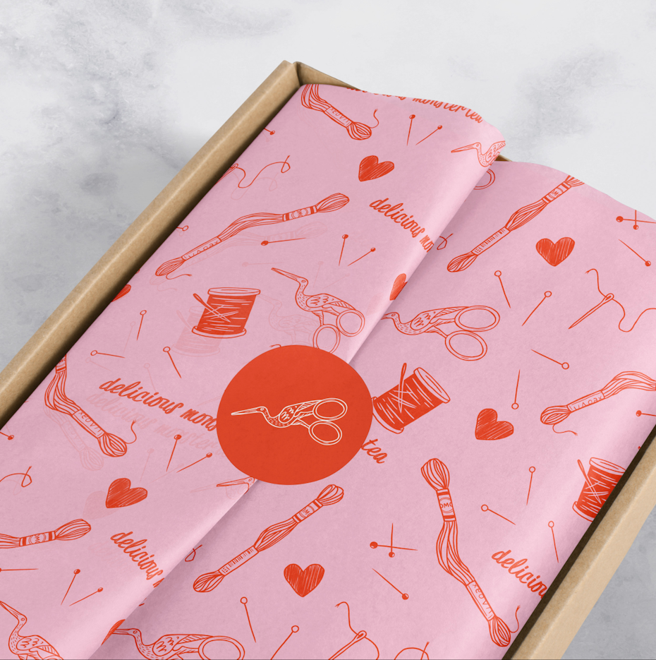 illustrated packaging paper