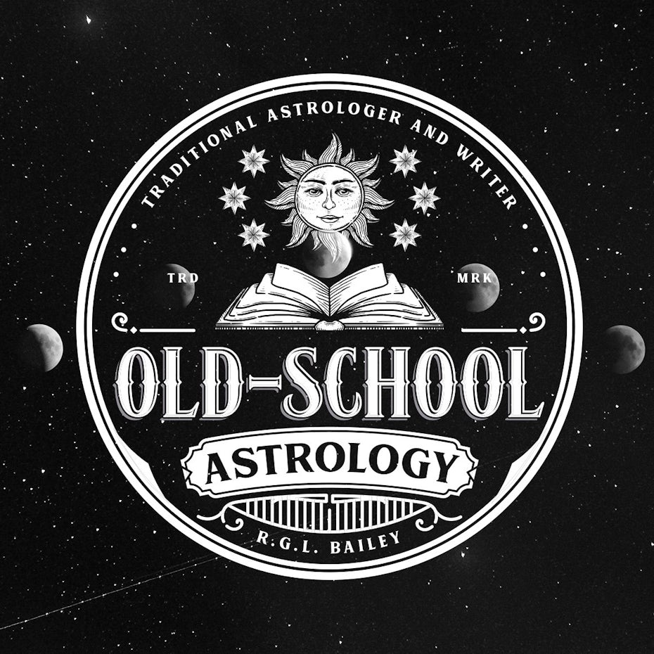 Sun symbol logo design for astrology brand