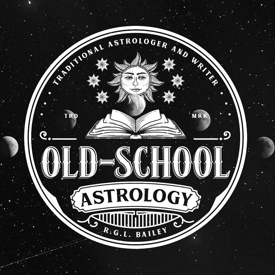 Sun symbol logo design for astrology brand