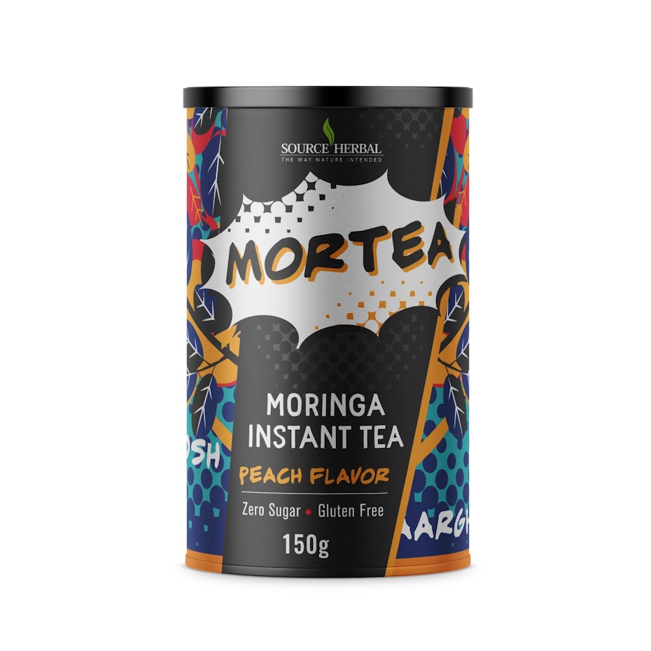 colorful tin with bold imagery and text