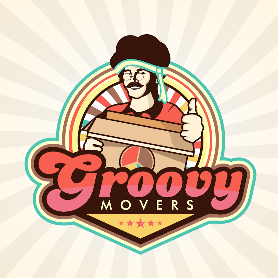 Groovy Movers logo design