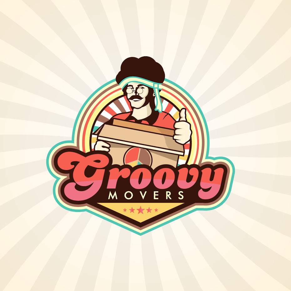 Groovy Movers logo design