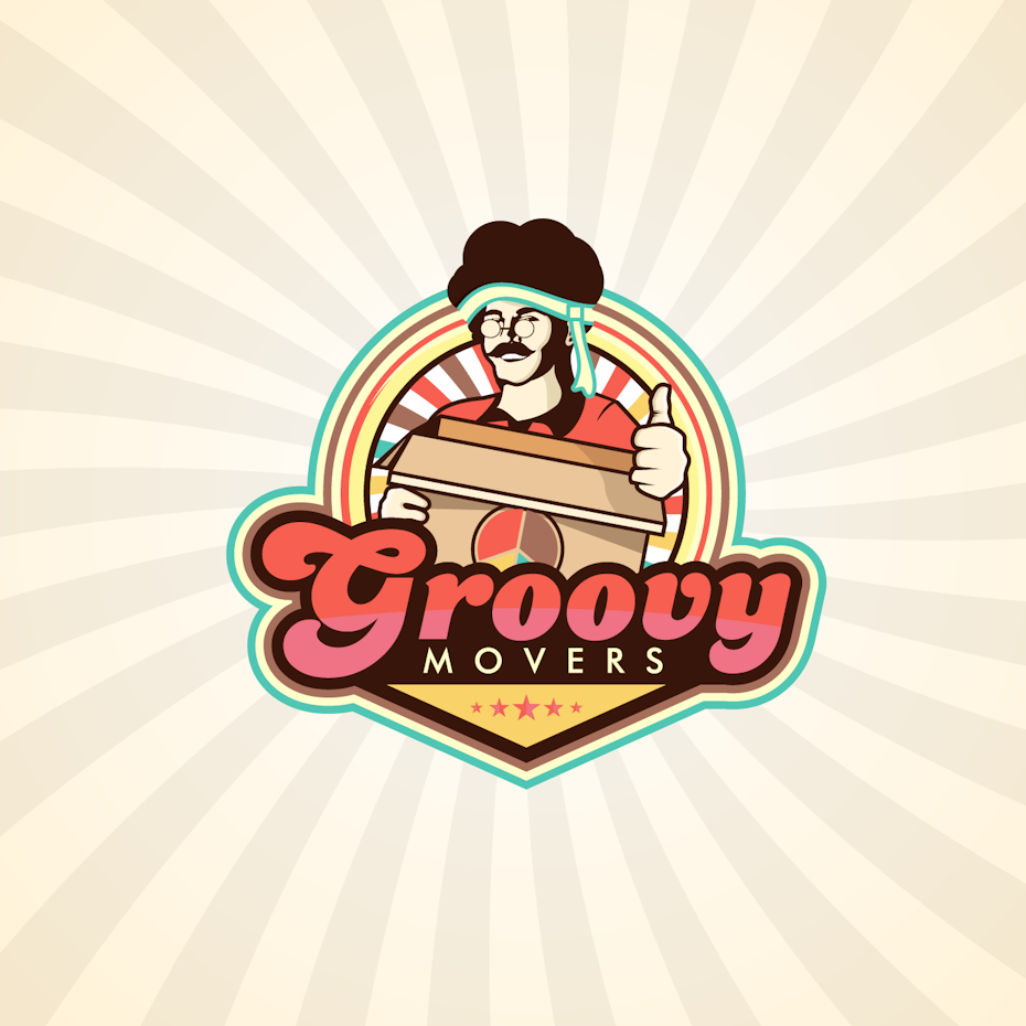 Groovy Movers logo design