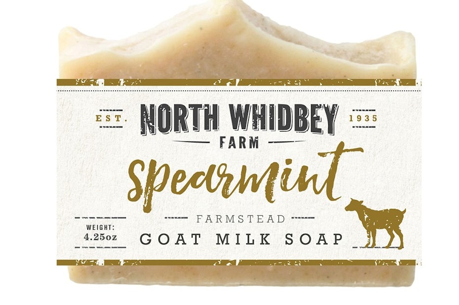 brown paper soap label