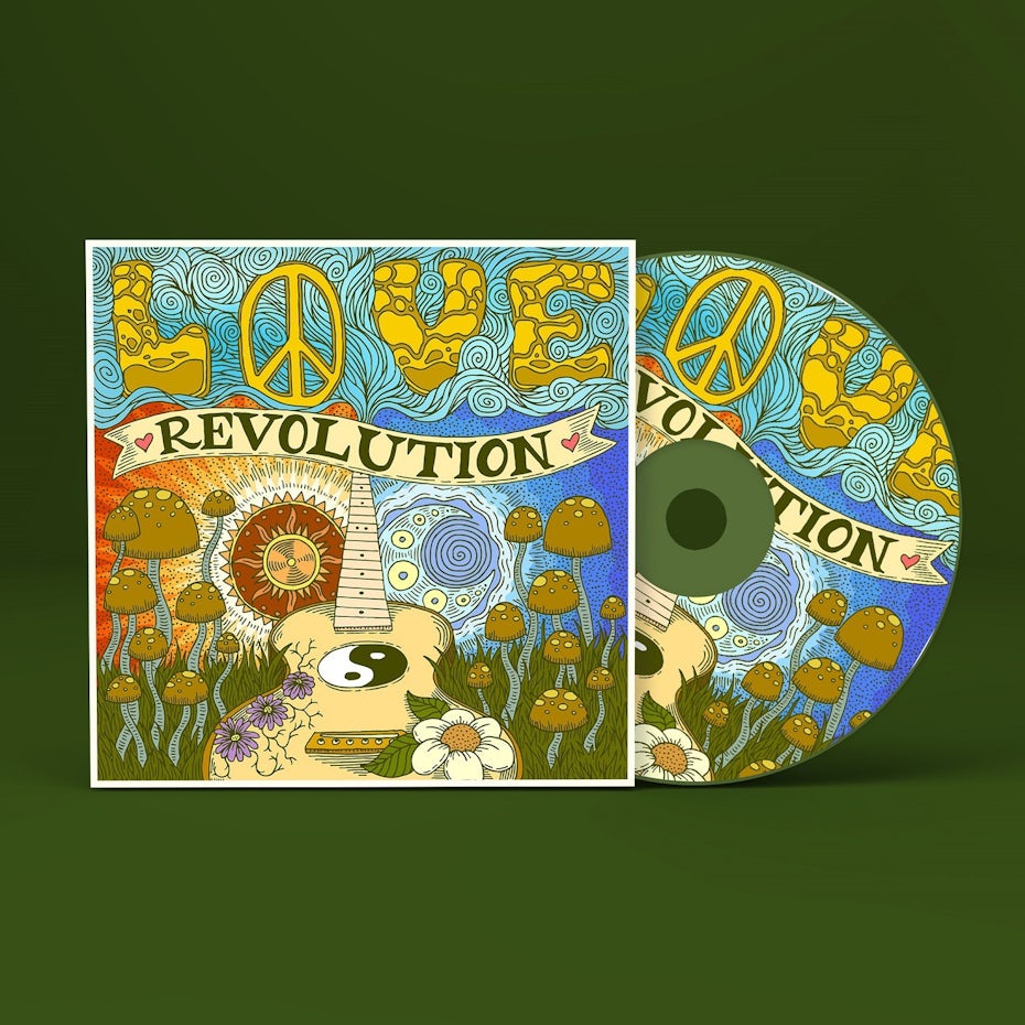 Love Revolution album cover design