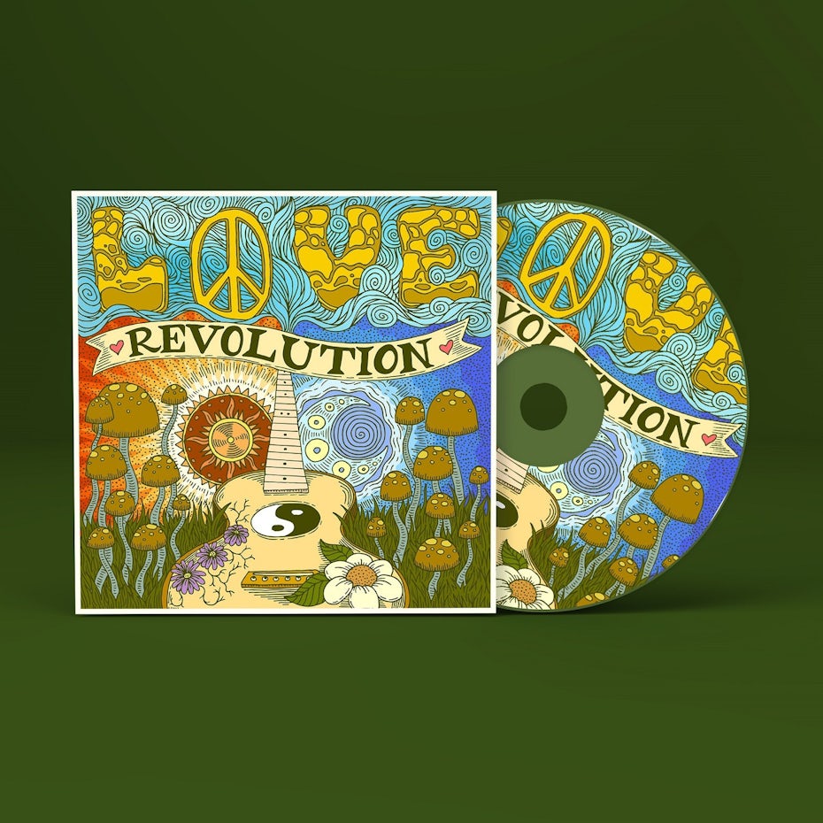 Love Revolution album cover design