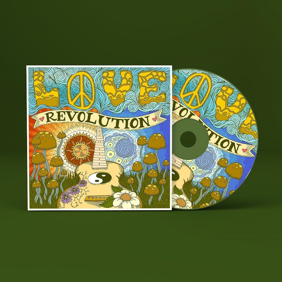 Love Revolution album cover design