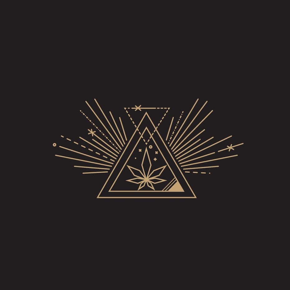 Sacred geometry logo design for cannabis company