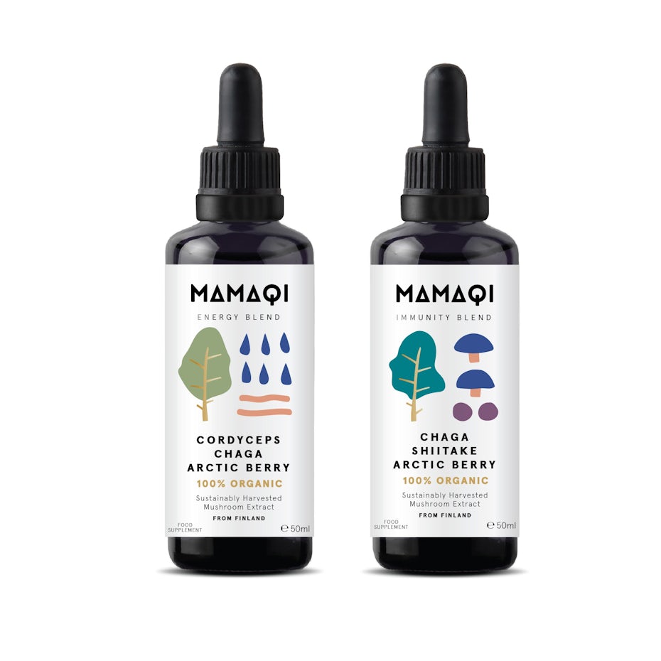medicinal mushroom & psilocybin design trends example: Mamaqi