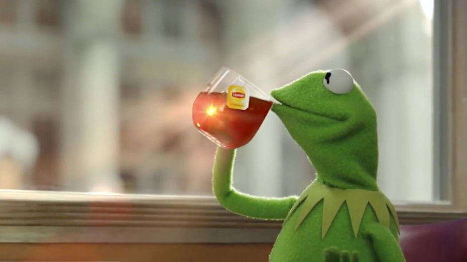 Le mème de Kermit pour la marque de thé Lipton