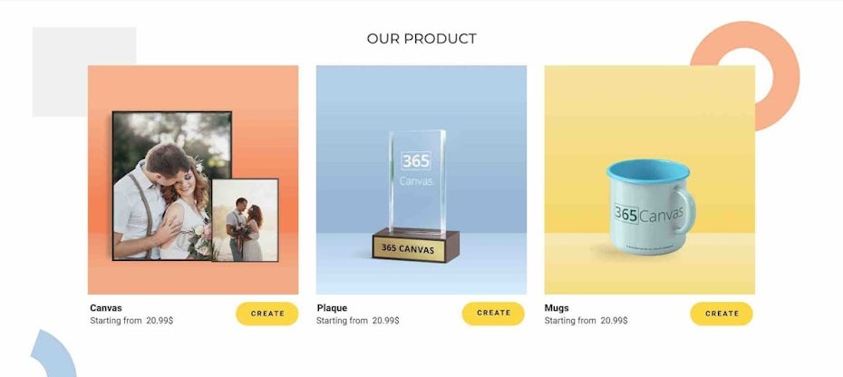 Photo printing ecommerce web design