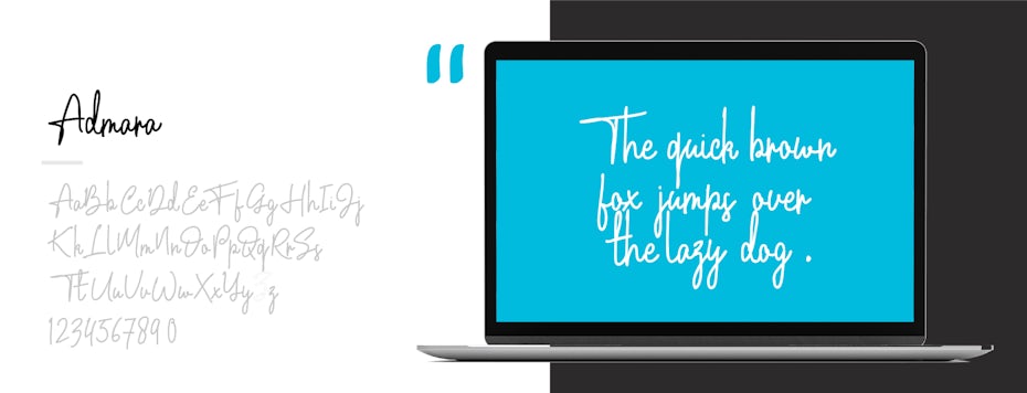 Font sample for Admara