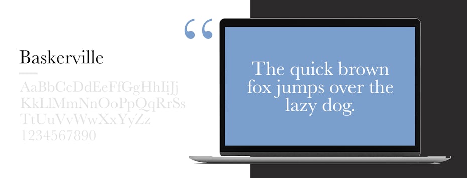 Sample of Baskerville font