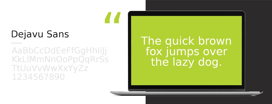 Font sample for Dejavu Sans