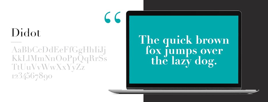 Sample of Didot font