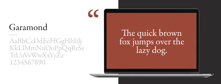 Sample of Garamond font
