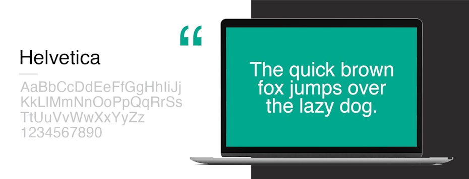 Font sample for Helvetica