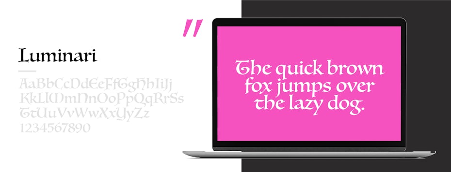 Luminari font