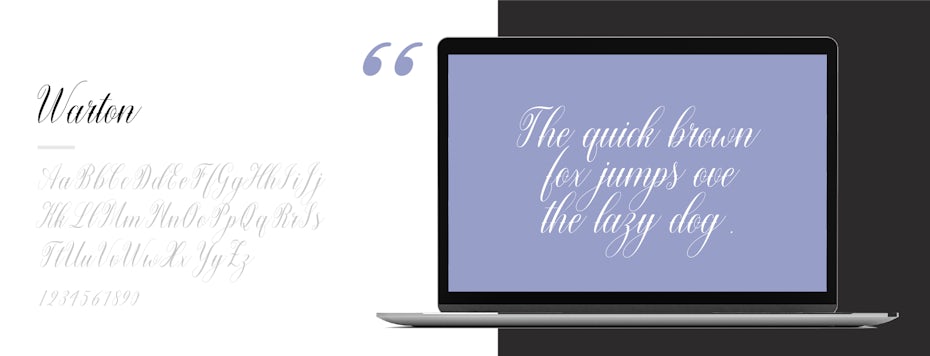 Font sample for Warton