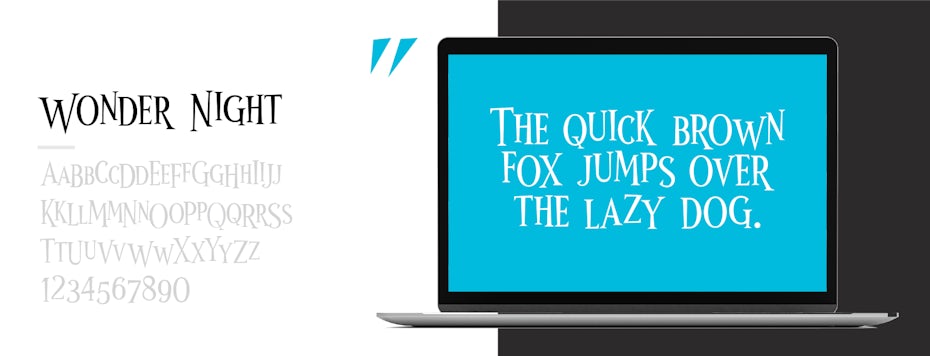 Font sample for Wonder Night