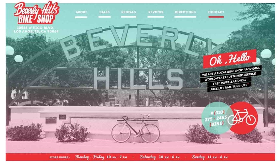 Beverly Hills retro website