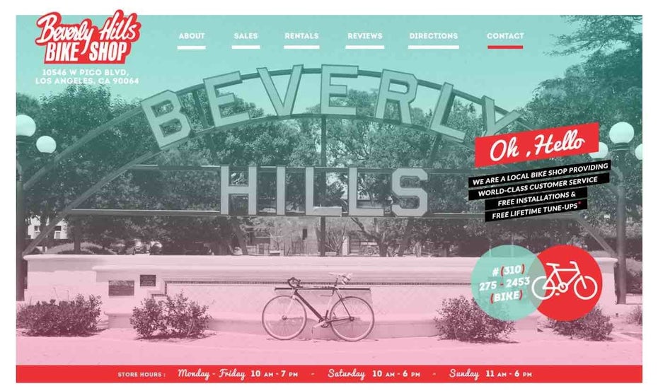 Beverly Hills retro website