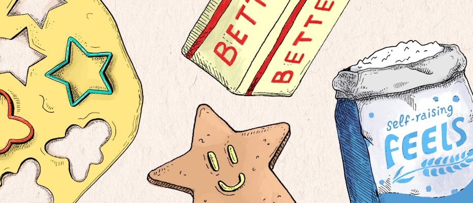 Baking kit including self-raising feels to give your cookies the perfect lift