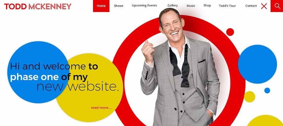 Abstract actor’s web design