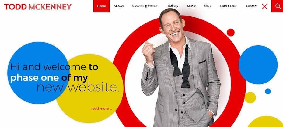 Abstract actor’s web design