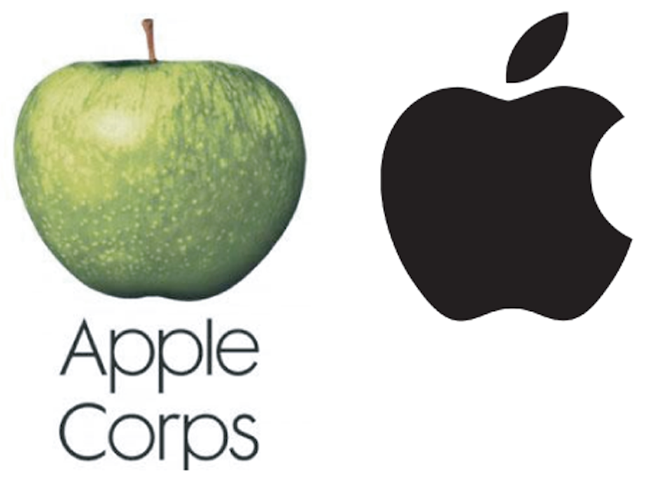 Apple Corps and Apple Inc logos side by side