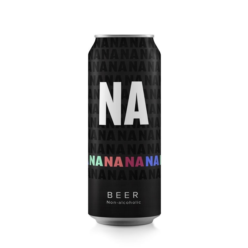 black can with one row of different-colored letters and one large set of white letters