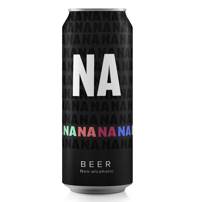 black can with one row of different-colored letters and one large set of white letters