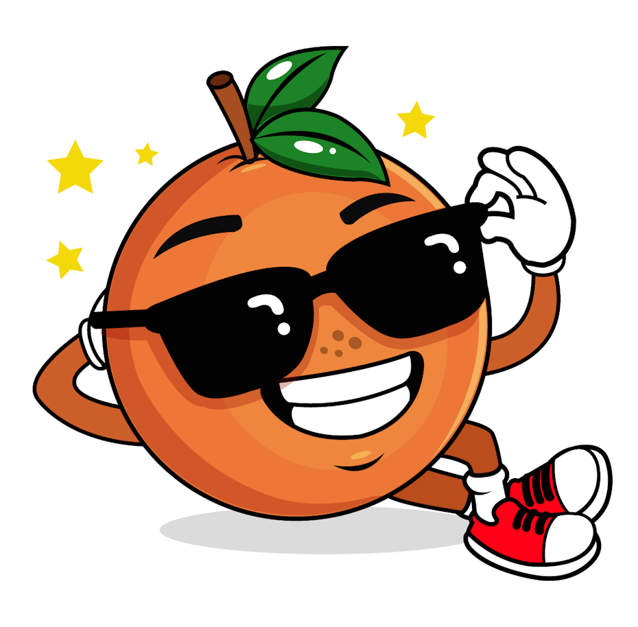 orange mascot design