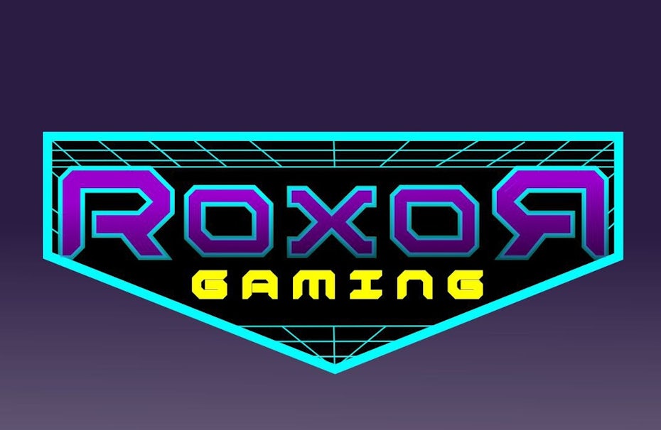 A chunky, retro logo