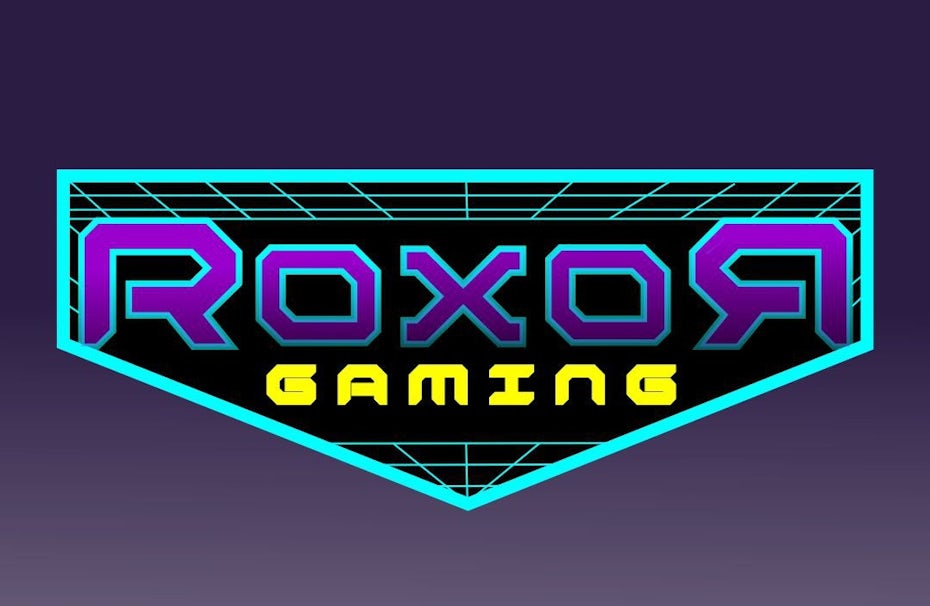 A chunky, retro logo