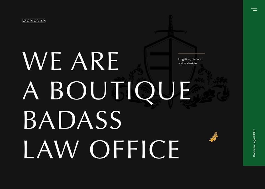 Website design for a boutique law office