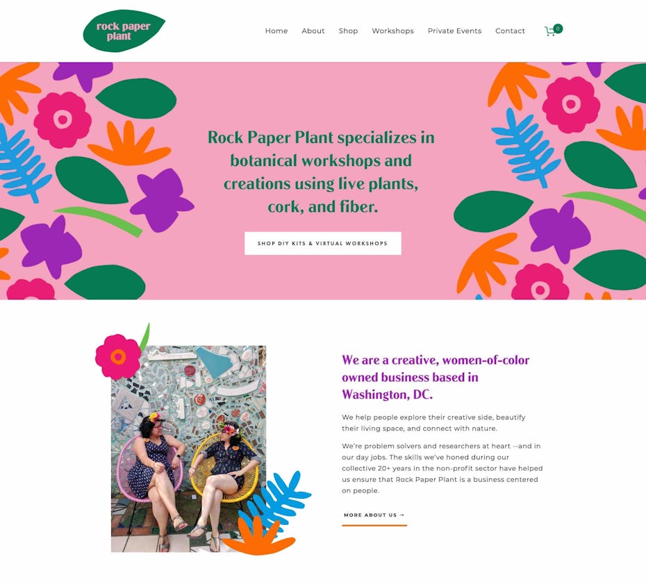 Colorful Squarespace Website